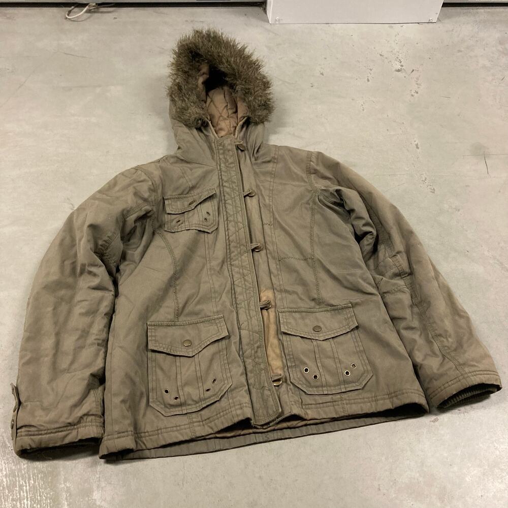 Fur hood vanity military parka field jacket